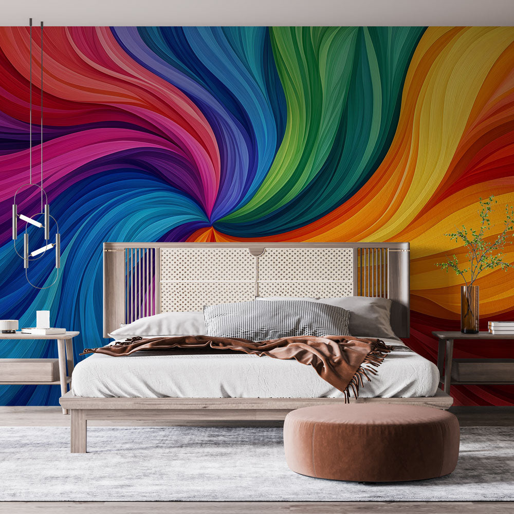 Papier peint arc en ciel | Tourbillon de couleurs — LePapierPeint