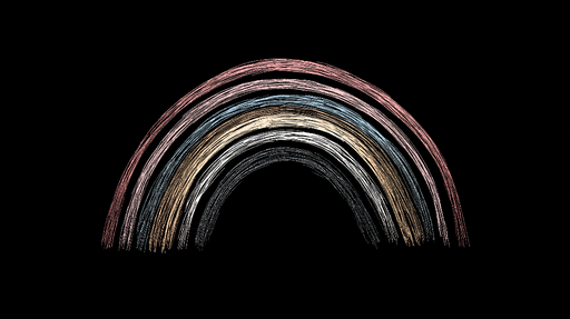 Papier peint arc-en-ciel Un design graphique coloré sur fond noir