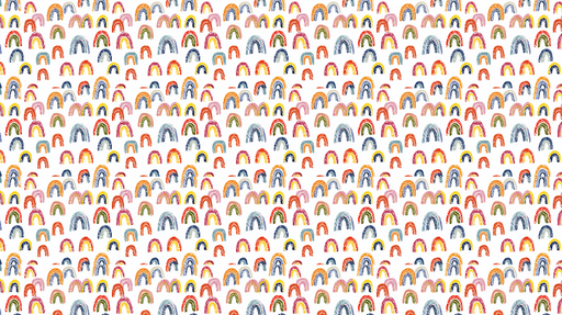 Papier peint arcs-en-ciel Motifs colorés d'arcs-en-ciel peint à la main sur fond clair