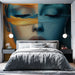 Papier peint art abstrait visage divisé en couleurs vibrantes pour chambre moderne