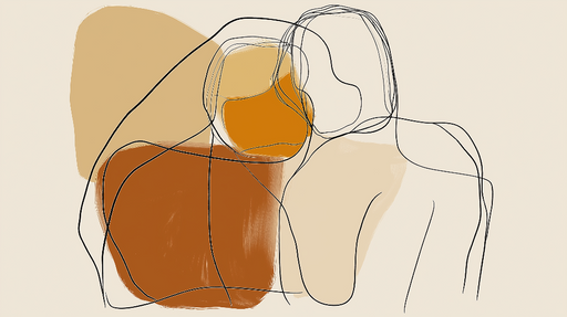 Papier peint art déco moderne Couple enlassé