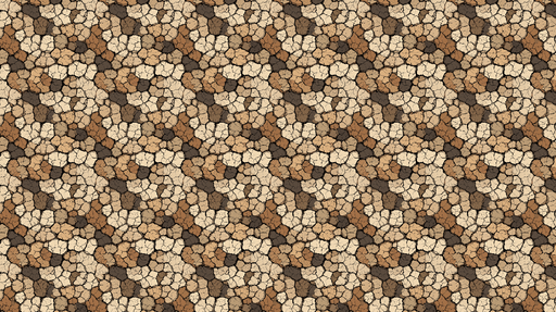 Papier peint aspect minéral Motif terre cuite avec nuances brunes et beiges