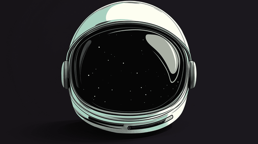 Papier peint astronaute Casque en design rétro avec fond étoilé