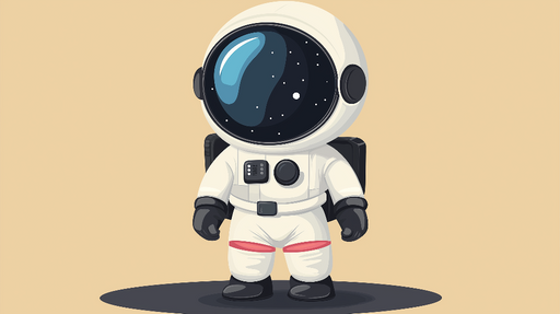 Papier peint astronaute Illustration amusante d'un astronaute stylisé