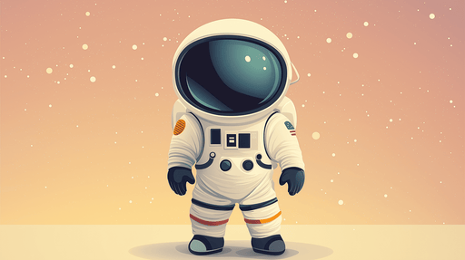 Papier peint astronaute Un astronaute stylisé sur fond de ciel étoilé