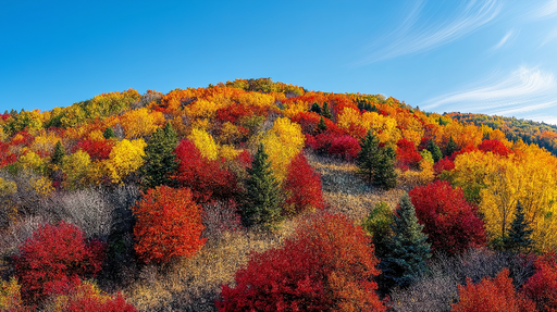 Papier peint automnal Un paysage vibrant de feuillage coloré en automne