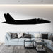 Papier peint moderne avec silhouette d'avion de chasse noir pour salon élégant