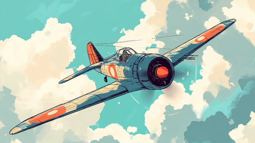 Papier peint avion Illustration d'un avion de chasse dans le ciel