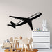 Papier peint avion minimaliste noir pour chambre d'enfant moderne
