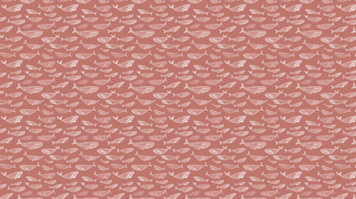 Papier peint baleines Motifs charmants de baleines sur fond rose