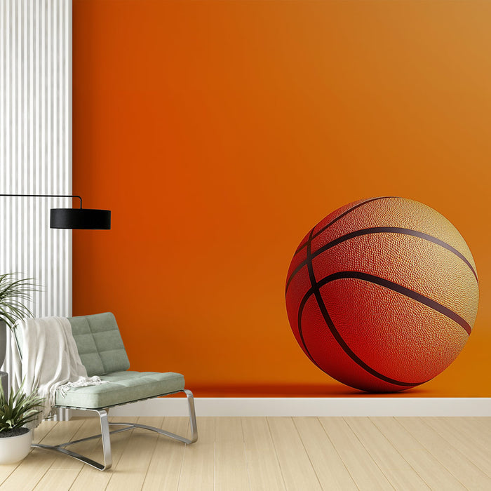 Papier peint ballon de basket | Design moderne et dynamique