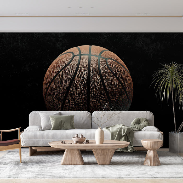 Papier peint ballon de basketball | Design réaliste et texturé