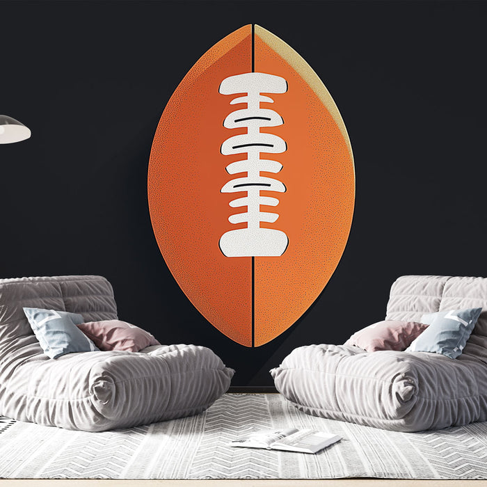 Papier peint ballon de football américain minimaliste | Design moderne et élégant