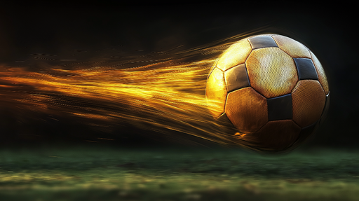 Papier peint ballon de football dynamique En pleine action avec un effet de vitesse
