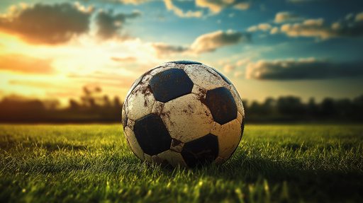 Papier peint ballon de football Un compagnon de jeu usé et authentique