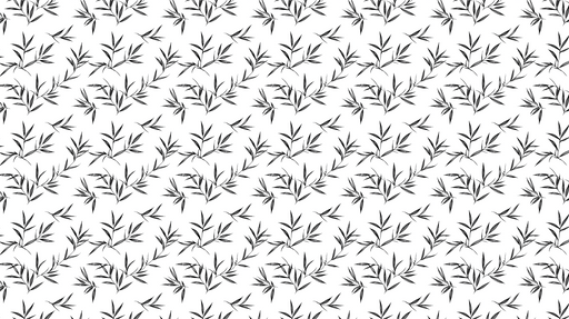 Papier peint bambou Élégantes branches de bambou en noir et blanc