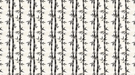 Papier peint bambou Motif de bambous stylisés sur fond clair