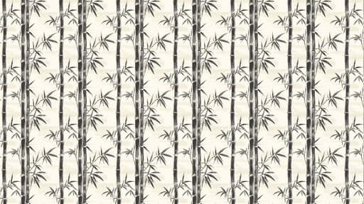 Papier peint bambou Motif de tiges de bambou en noir et blanc