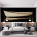 Papier peint bateau illustration d'un bateau sur fond noir pour chambre moderne