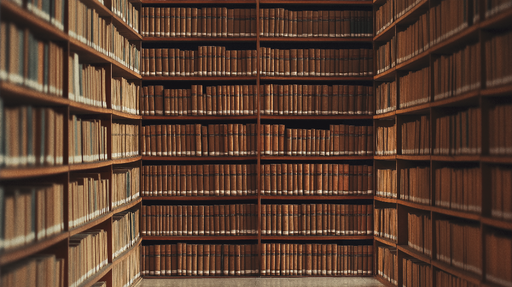 Papier peint bibliothèque Étagères bien remplies de livres classiques