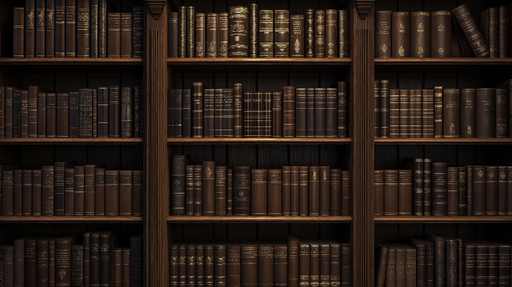 Papier peint bibliothèque Étagères chargées de livres anciens