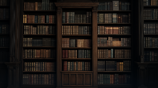 Papier peint bibliothèque Étagères et livres anciens