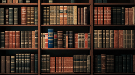 Papier peint bibliothèque Étagères remplies de livres classiques