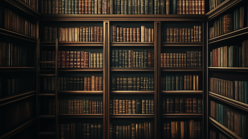 Papier peint bibliothèque Mur élégant rempli de livres anciens