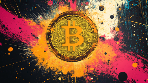 Papier peint Bitcoin Design audacieux avec motif de crypto-monnaie