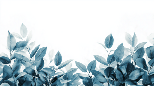 Papier peint bleu canard Feuilles délicates dans des nuances apaisantes