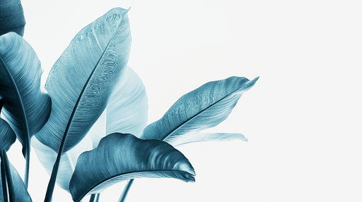 Papier peint bleu canard Feuilles élégantes et contemporaines