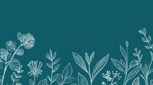 Papier peint bleu canard Motifs floraux délicats en blanc