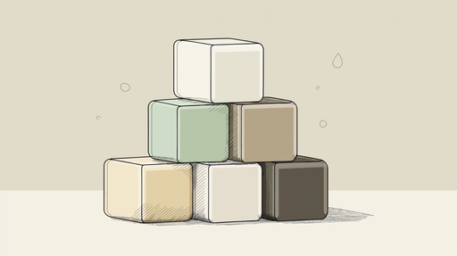 Papier peint blocs colorés Motif de blocs empilés aux teintes douces