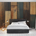 Papier peint bois multicolore avec panneaux en bois aux teintes naturelles et variées pour chambre moderne