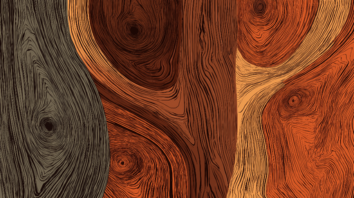 Papier peint bois texturé Motifs de bois avec des teintes chaudes