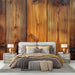 Papier peint bois avec textures naturelles et nuances chaleureuses pour chambre moderne