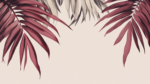 Papier peint botanique Bordeaux Feuilles élégantes sur fond clair