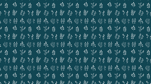 Papier peint botanique Feuilles et baies élégantes sur fond bleu profond