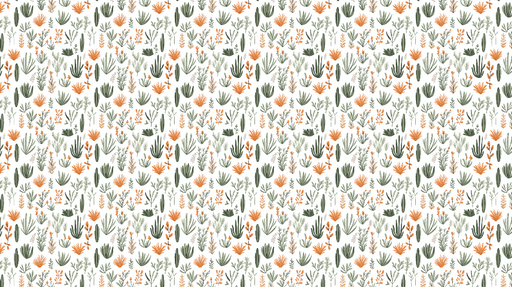 Papier peint botanique Motifs floraux colorés et variés sur fond blanc