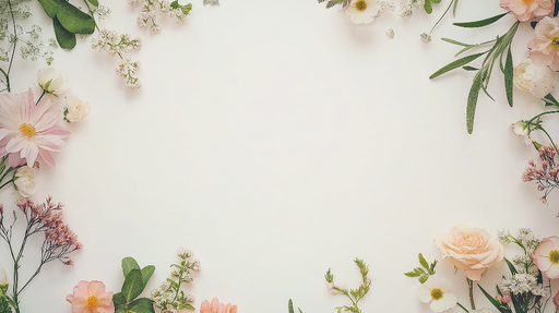 Papier peint bouquet de fleurs Couleurs douces