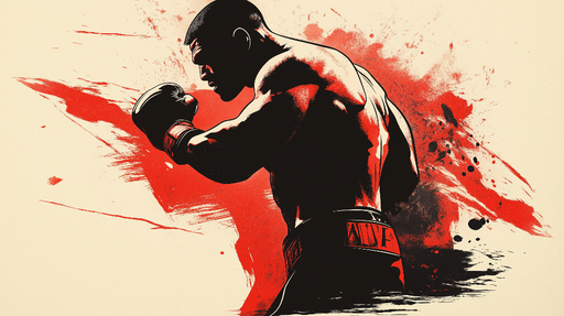 Papier peint boxe Boxeur sur le ring