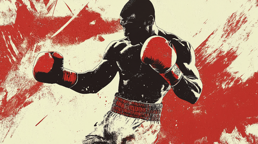 Papier peint boxe Crochet du droit