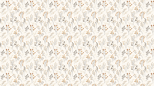 Papier peint branches délicates Motif floral doux sur fond crème