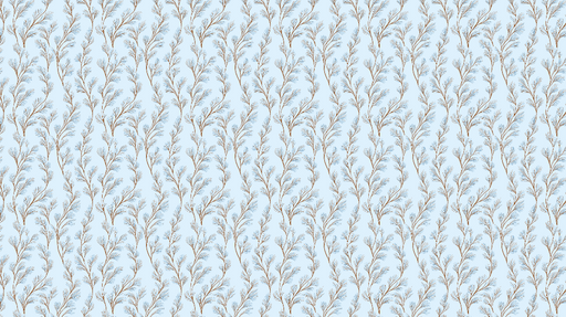 Papier peint branches délicates Motif floral sur fond bleu clair
