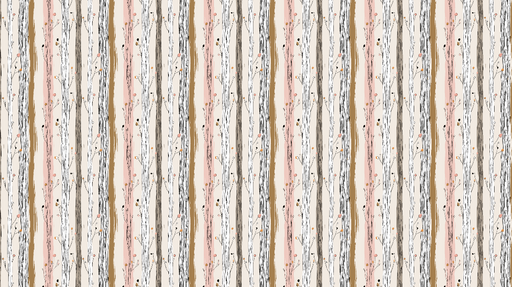 Papier peint branches et baies Motif graphique en couleurs douces