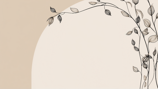 Papier peint branches et feuilles Élégance minimaliste avec un design linéaire