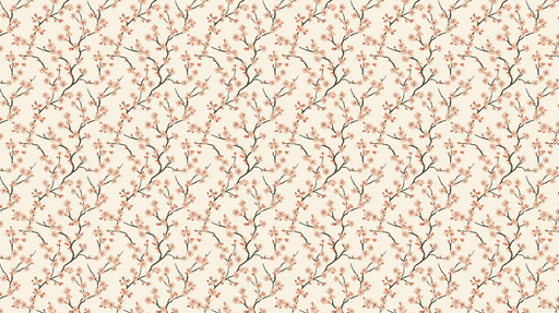 Papier peint branches fleuries Charmant motif de fleurs délicates sur fond crème