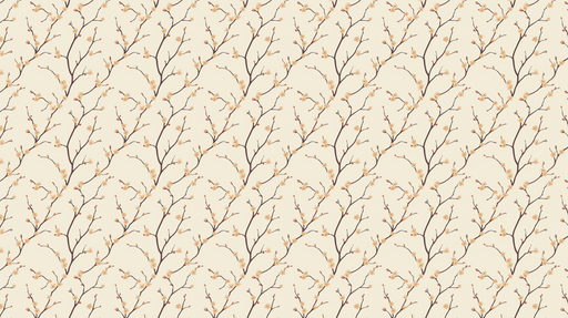 Papier peint branches fleuries Motif délicat de branches avec fleurs douces