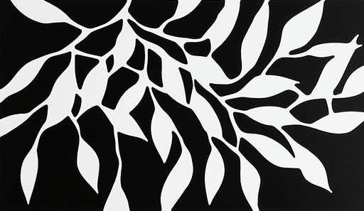 Papier peint branches tombantes Monochrome