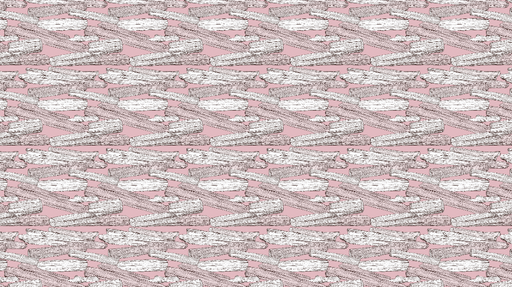 Papier peint bûches Motif de bûches en bois sur fond rose